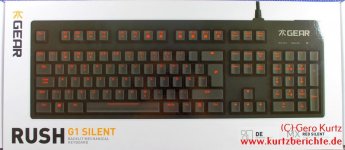 Fnatic Gear Rush Silent LED Pro Gaming Tastatur Verpackung