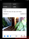 HooToo IP Kamera Aktives Bild iOS App in Hochformat