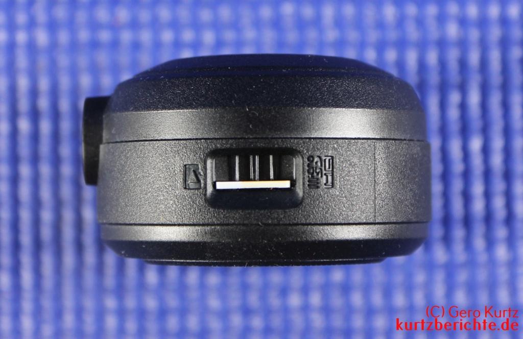 Dashcam Kenwood DRV-410 Full-HD Seitenansicht mit micro SD Kartenslot