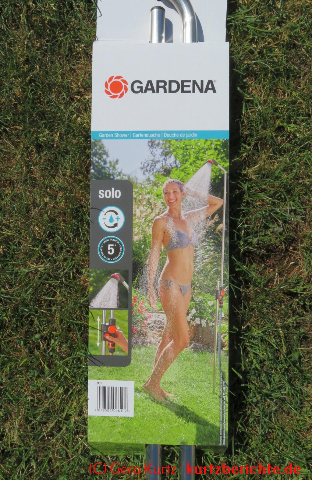 Gardena Gartendusche Solo - Verpackung mit Cover