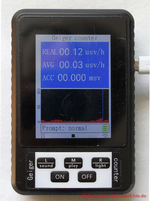 Geigerzähler BR-9B, XR1 - eingeschaltet