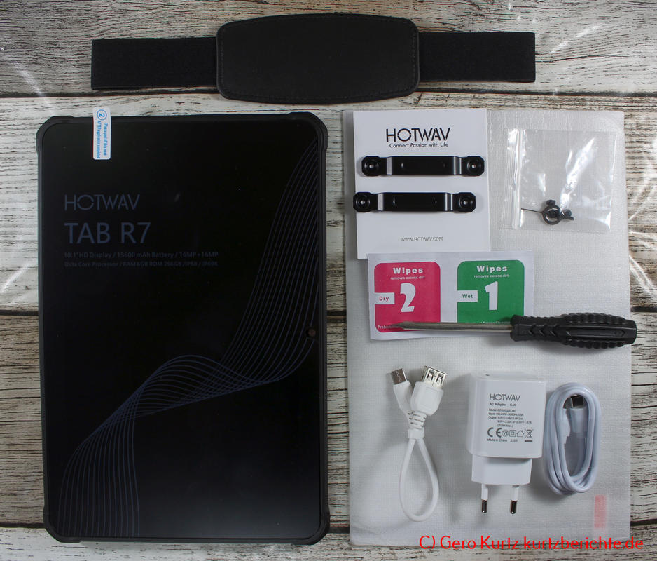 HOTWAV R7 Outdoor Tablet - Inhalt der Verpackung