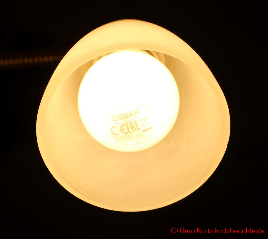 Osram LED Base Classic P Lampe E14 in Tropfenform - leuchtende LED Lampe