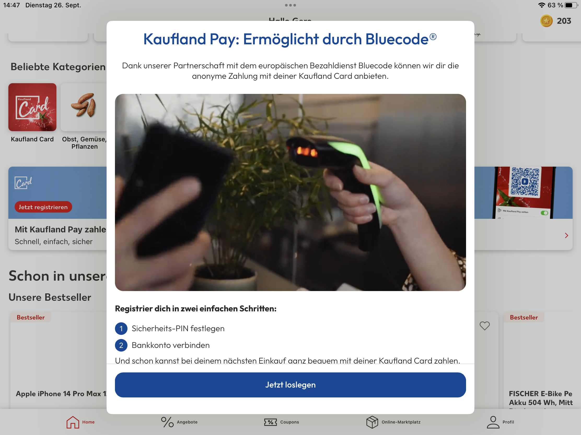 Kaufland Pay Bluecode - Registrierung