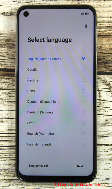 smartphone realme 8i - Sprache auswählen