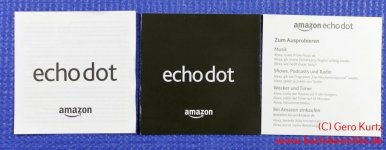 Amazon Echo Dot Garantie, Schnellanleitung, erste Befehle