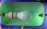 Bankers Lamp Lampenschirmwechsel - fertig montierter neuer Lampenschirm mit Leuchtmittel