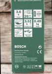 Gartenschere EasyPrune von Bosch - Leistungsdaten auf der Verpackung