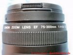 Canon EOS 1100D - Objektiv EF-75-300mm Beschriftung