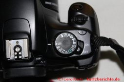 Canon EOS 1100D - Programmwähler in der Stellung A-DEP