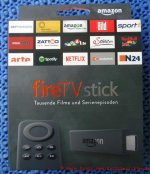 Amazon Fire TV Stick Verpackung von Oben