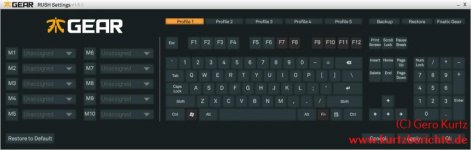 Fnatic Gear Rush Silent LED Pro Gaming Tastatur Software Sreenshot