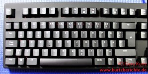 Fnatic Gear Rush Silent LED Pro Gaming Tastatur - linke Seite der Tastatur