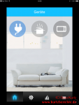 Smarte Steckdose M.Way App Homebildschirm