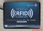 MOVOJA RFID Blocker Karte auf einem Lesegerät