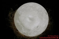 Mondlampe ibell 14 Nachtansicht in weiß von oben