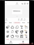 NIIMBOT App - Auswahl an Symbolen