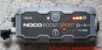 NOCO Boost Sport GB20 500A 12V UltraSafe Starthilfe - Ladeanzeige orange