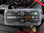 NOCO Boost Sport GB20 500A 12V UltraSafe Starthilfe - die weiße Boost LED leuchtet