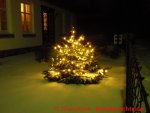 Nipacher 200er LED Lichterkette - leuchtender Tannenbaum im Schnee