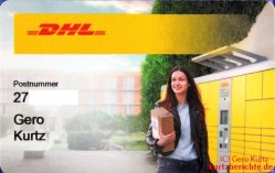 DHL Kundenkarte - neue Kundenkarte Vorderansicht