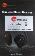 Tao Tronics Stereo Bluetooth Headset OVP Vorderseite