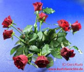 Blumen Glycerin rote Rosen teilweise hängend