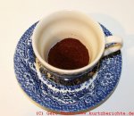 Kaffeemehl in der Tasse
