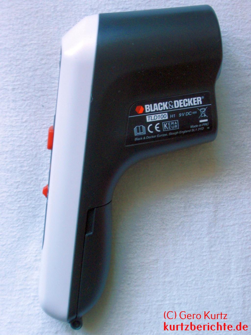 Seitenansicht Black & Decker Li Ion Energiespar Detektor - Seitenansicht