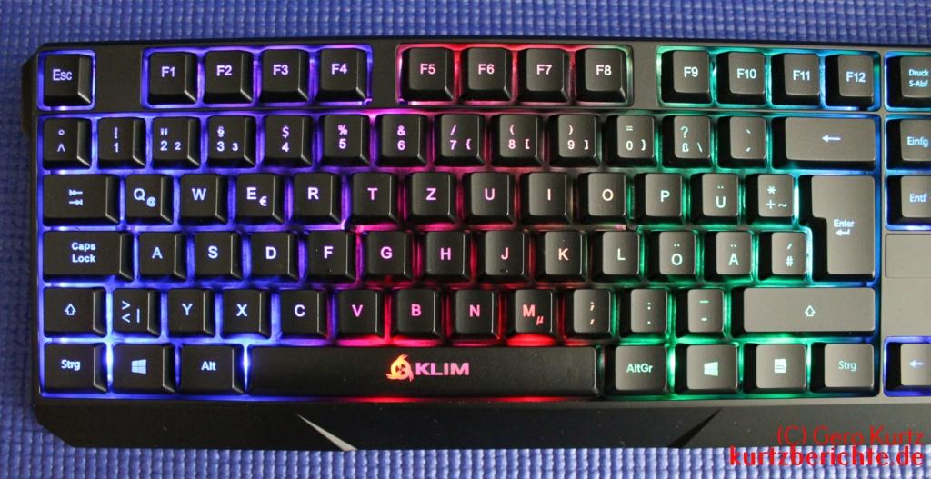 KLIM Chroma Tastatur - Hintergrundbeleuchtung des Haupttastenfeldes
