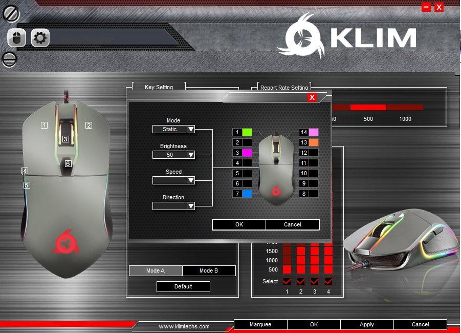 KLIM AIM Software 03 - Farbeinstellung