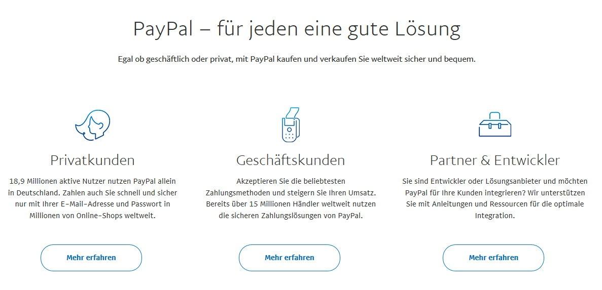 PayPal Anmeldung 1