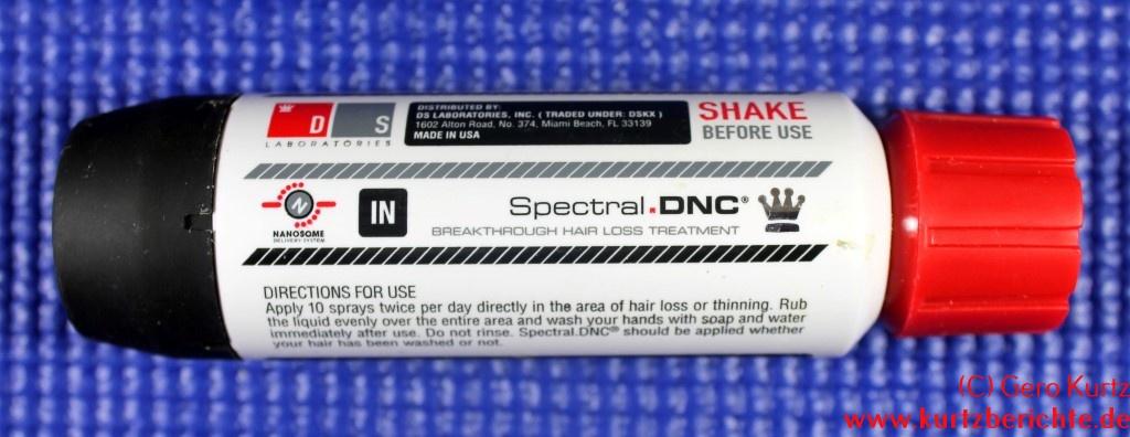 Spectral DNC von DS Laboratories Sprühflasche Seitenansicht