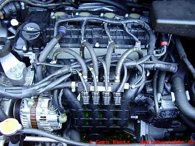 Auf Autogas umgerüsteter Motor