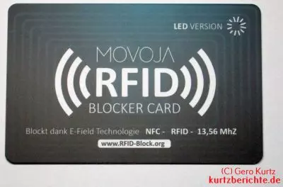 MOVOJA RFID Blocker Karte mit LED Indikator